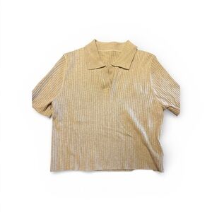 Women’s Cider Ribbed Collared Crop Top